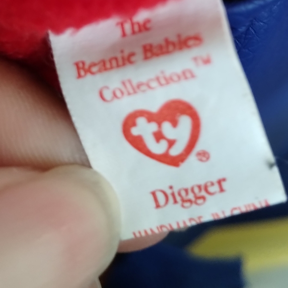 ✓Ty Beanie Baby: Digger the Crab (Red Body) - Picture 9 of 12